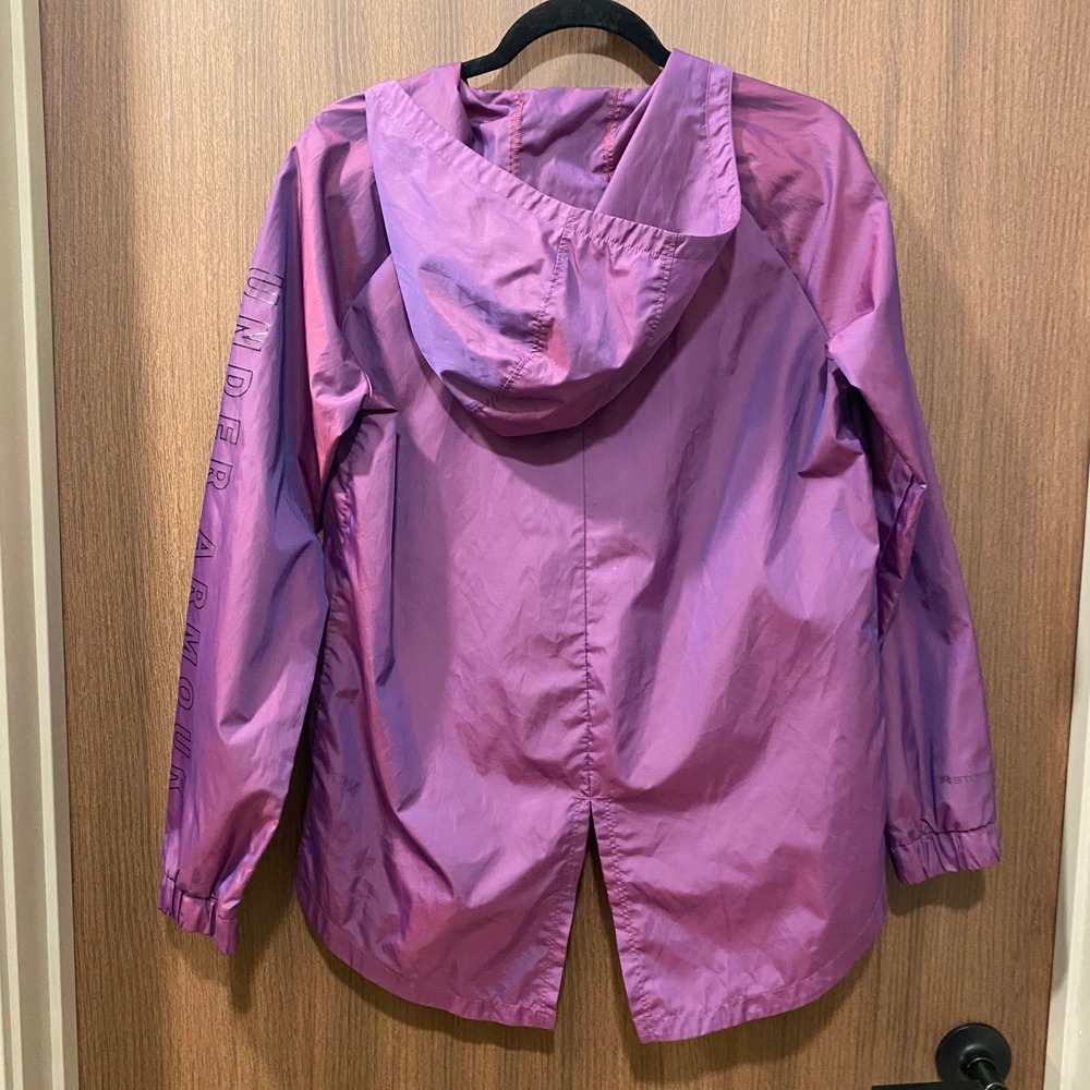 UNDER ARMOUR Storm Woven Windbreaker Size Small Iridescent Purple Full-Zip Run - Picture 8 of 13